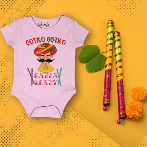 Adorable Onesie Delight: A Soft & Stylish Baby Romper For Little Garba Enthusiast