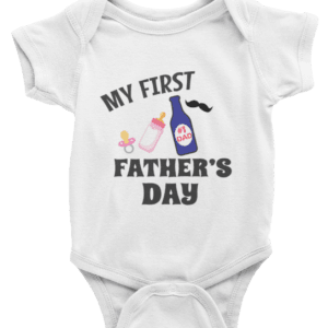 Adorable Onesie: A Soft & Stylish Baby Romper For Father`s  day.