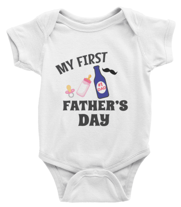 Adorable Onesie: A Soft & Stylish Baby Romper For Father`s  day.