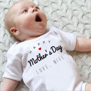 Adorable Onesie: A Soft & Stylish Baby Romper For Mothers day.