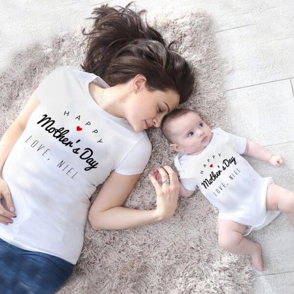 Mama & Mini Love Set – Matching Mother’s Day T-Shirt & Baby Romper
