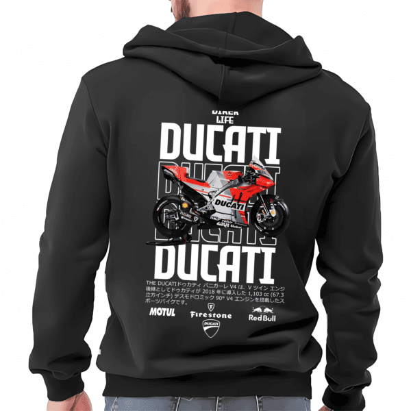 Speed & Style: DUCATI Men's Hoodie - Image 2