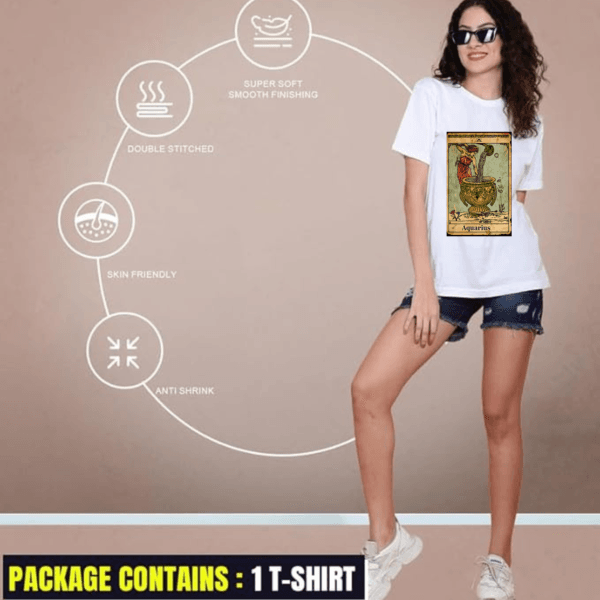 Zodiac Sign T-Shirt – Astrology Graphic Tee for Men & Women Aquarius - Image 3