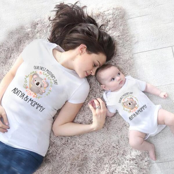 MUM & Mini Me Love Set – Matching Mother’s Day T-Shirt & Baby Romper
