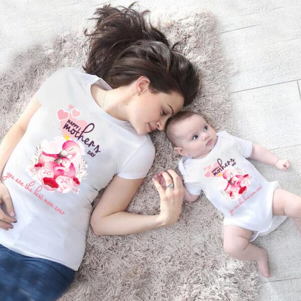 Mummy & Mini Me Love Set – Matching Mother’s Day T-Shirt & Baby Romper